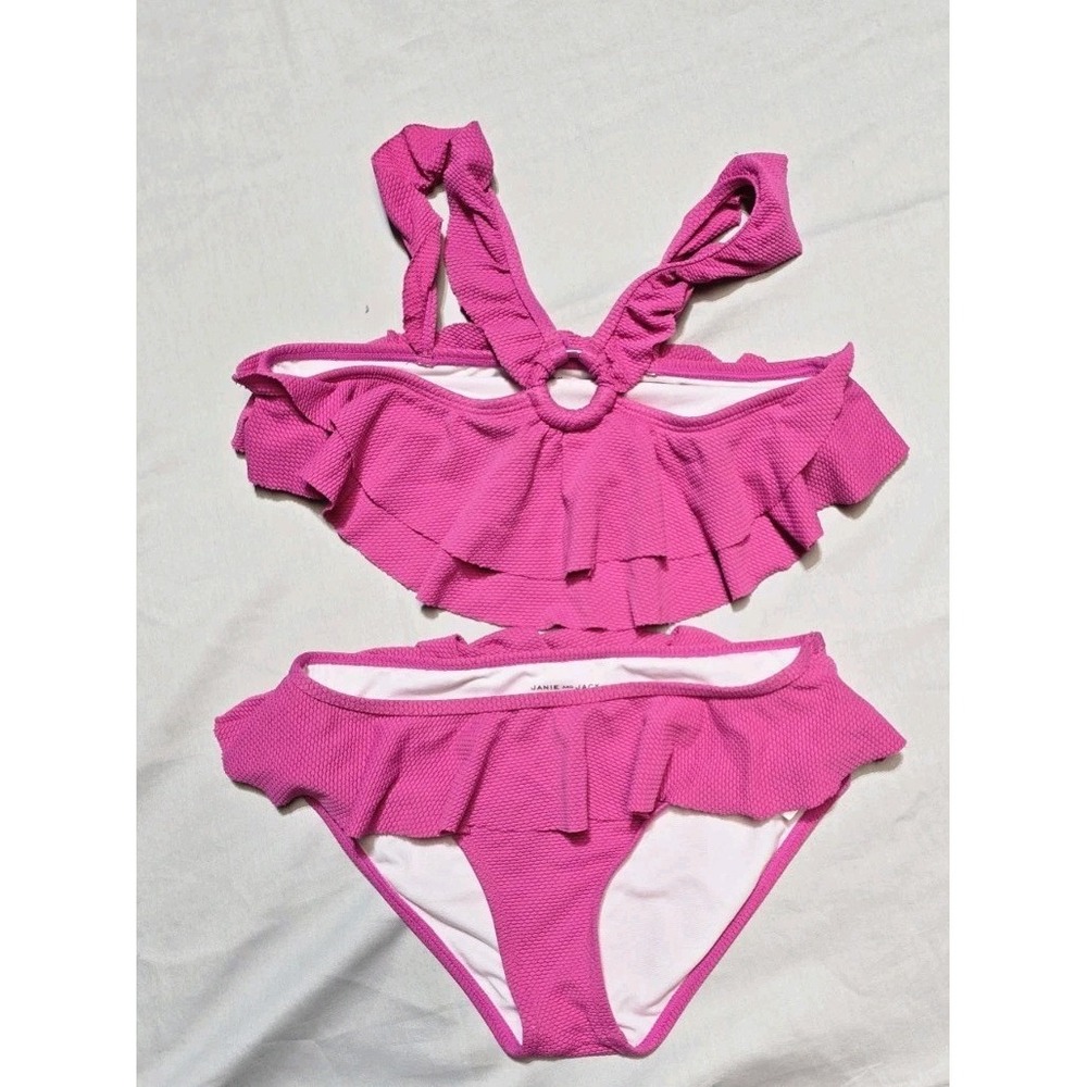Janie And Jack 12‎ Years Swimming Suit  Pink Ruffle 2 Pieces